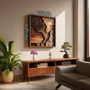 Organic Solid Wood Wall Sculpture Panel for Modern Interiors