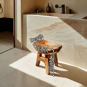 Organic Solid Wood Accent Stool for Modern Interiors