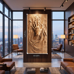 3D Emerging Hand Sculpture Wall Art Solid Wood Handcrafted Decor