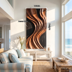 Vertical Wooden Wall Art Luxury Organic Abstract Sculpture