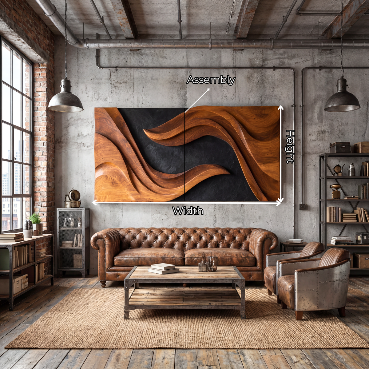 Sculpted Horizon Wooden Wall Art Panel Modern Organic Abstract Sculpture
