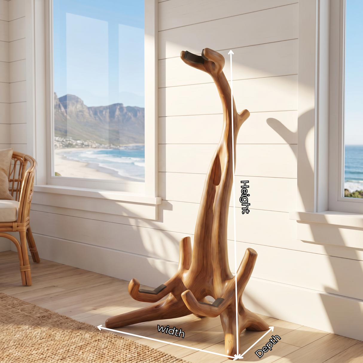 Branchform Guitar Holder Handmade Wooden Floor Stand