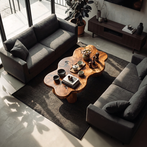 Organic Live Edge Wood Coffee Table Tropical Modern