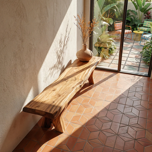 Organic Live Edge Wood Bench Handcrafted Natural Solid Wood Entryway Bench