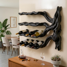 Tree Branch Solid Wood Wall Wine Rack