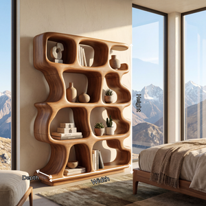 Modern Organic Statement Bookcase