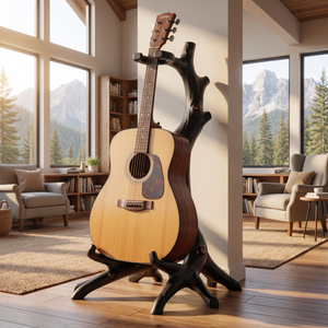 Organic Root Guitar Holder Handmade Wooden Instrument Stand