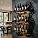 Luxury Solid Wood Wine Rack Wall Display Shelf