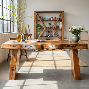 Handmade Live Edge Wood Table Solid Wood Slab Desk
