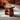 Solid Wood Vanity Stool with Sculpted Saddle Seat