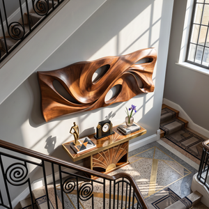 Wall Sculpture Abstract Flow with Organic Curves and Open Forms