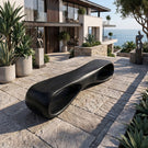 Sculptural Solid Wood Bench with Organic Hollow Design