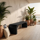 Organic Modern Solid Wood Waterfall Bench for Minimalist Interiors