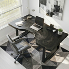 Live Edge Solid Wood Desk with Metal Legs