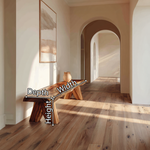 Handcrafted Live Edge Wood Bench Organic Modern Entryway Seating