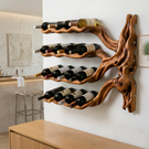 Tree Branch Solid Wood Wall Wine Rack