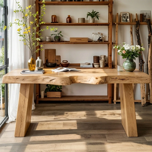 Handmade Live Edge Wood Table Solid Wood Slab Desk