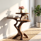 Organic Spa Side Table Handmade Tree Root Display Stand