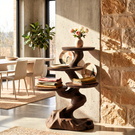Tree Root Pedestal Side Table Handmade Wooden Display Stand