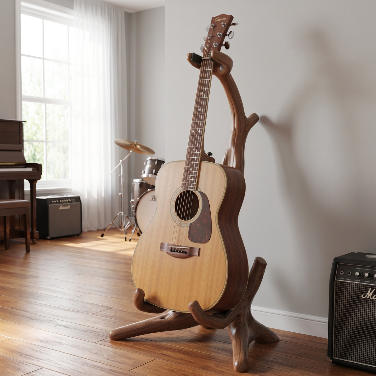 Branchform Guitar Holder Handmade Wooden Floor Stand