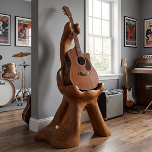 Guardian Guitar Holder Handmade Sculptural Floor Stand