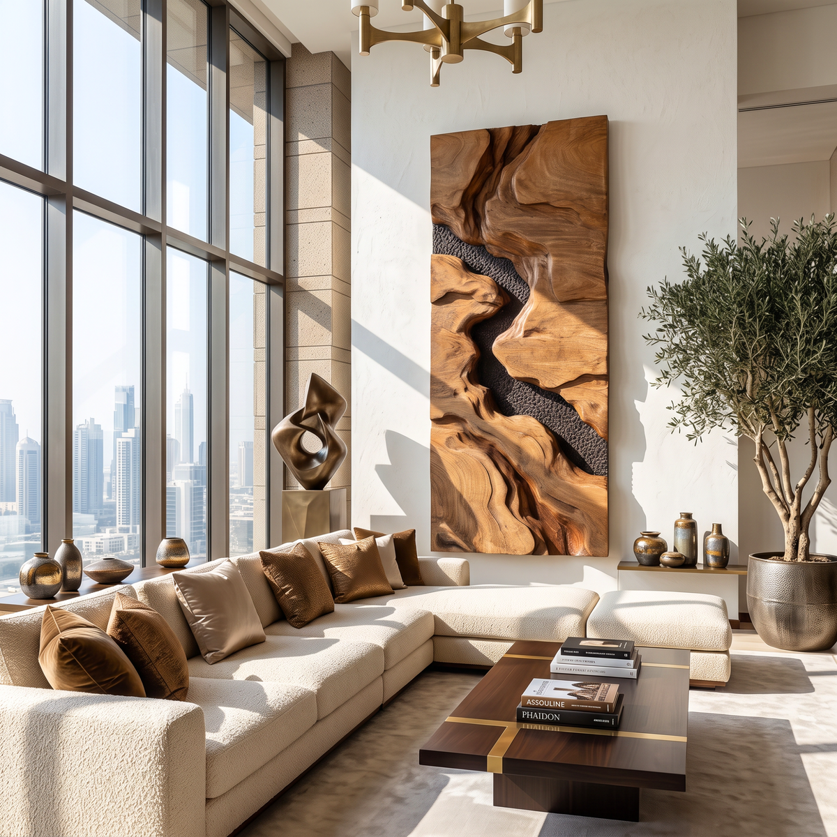 River Gorge Solid Wood Wall Art with Natural Canyon Relief