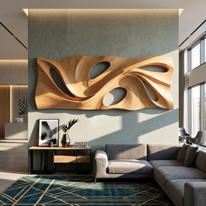 Wall Sculpture Abstract Flow with Organic Curves and Open Forms