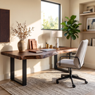 Live Edge Solid Wood Desk For Modern Home Office