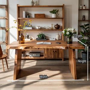 Live Edge Solid Wood Table Natural Slab Dining Table