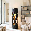 Organic Loop Wood Floor Lamp with Warm Ambient Glow