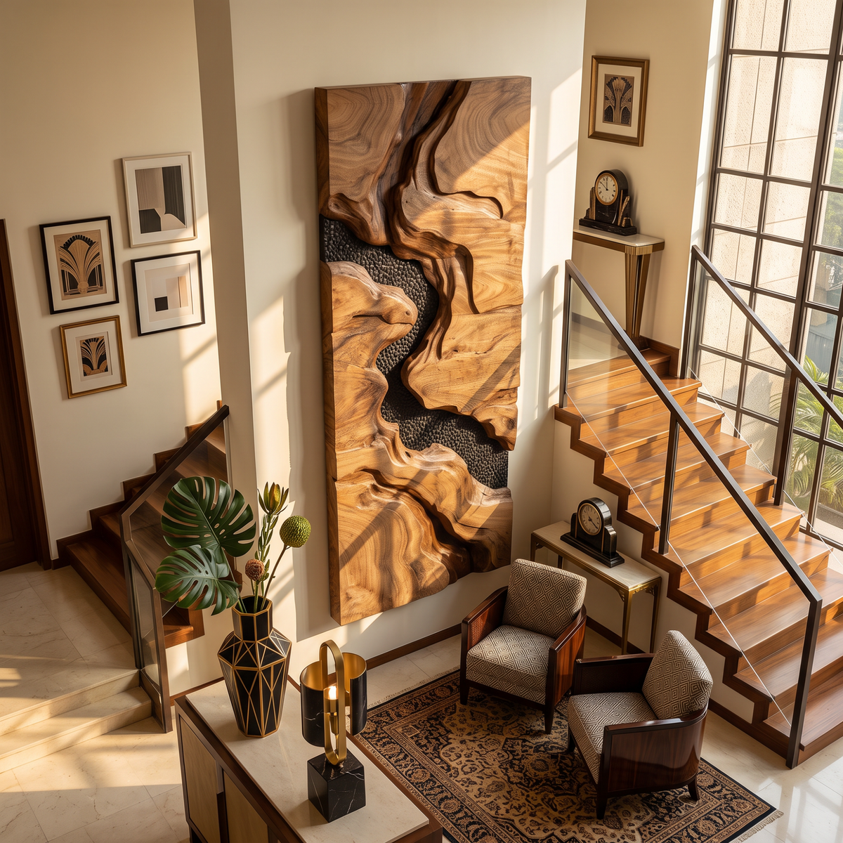 River Gorge Solid Wood Wall Art with Natural Canyon Relief
