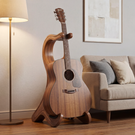 Sculptural Wooden Guitar Stand Modern Acoustic Display Holder