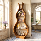 Handmade Organic Wooden Floor Shelf Sculptural Storage Display