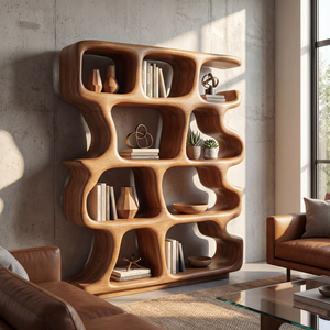 Modern Organic Statement Bookcase
