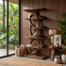 Shoe Cabinet Solid Wood Tall Open Shoe Storage Rack for Entryway Bedroom and Closet (Copy)