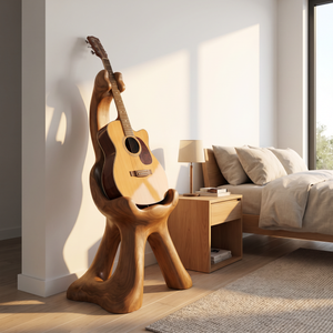 Guardian Guitar Holder Handmade Sculptural Floor Stand