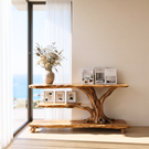 Handmade Tree Branch Console Table Organic Wooden Entryway Shelf