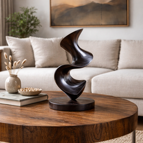 Abstract Flowing Sculpture Modern Organic Tabletop Decor