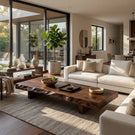 Live-Edge Solid-Wood Coffee Table for Japandi Living Rooms