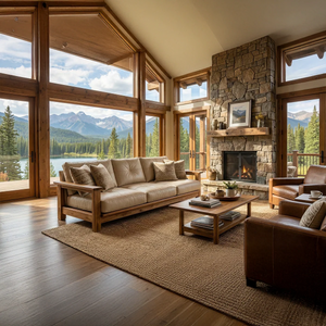 Handcrafted Oak Sofa with Deep Cushions for Modern Rustic Living