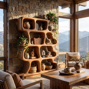 Modern Organic Statement Bookcase