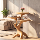 Organic Spa Side Table Handmade Tree Root Display Stand