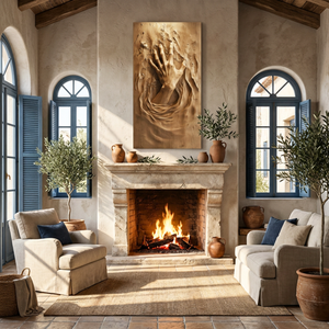 3D Emerging Hand Sculpture Wall Art Solid Wood Handcrafted Decor