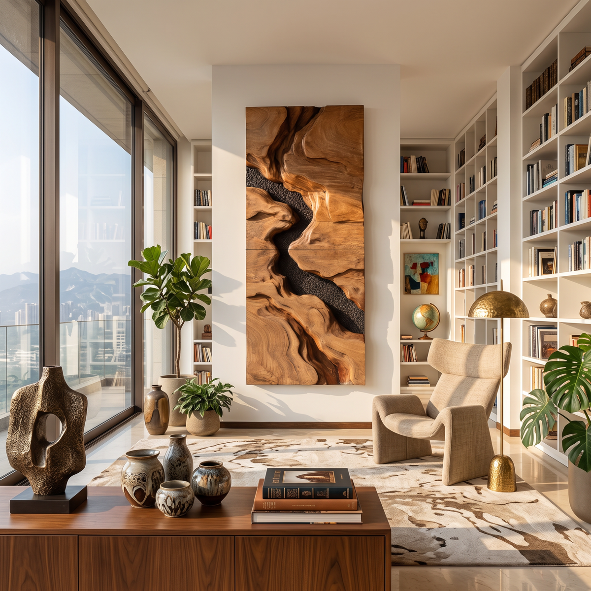 River Gorge Solid Wood Wall Art with Natural Canyon Relief