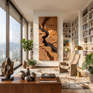 River Gorge Solid Wood Wall Art with Natural Canyon Relief
