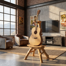 Driftwood Guitar Holder Handmade Wooden Floor Stand