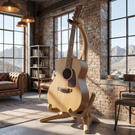 Branchform Guitar Holder Handmade Wooden Floor Stand