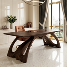 Organic Solid Wood Desk with Sculptural Flowing Legs