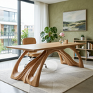 Organic Solid Wood Desk with Sculptural Flowing Legs