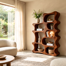 Handmade Freeform Wooden Bookshelf Artistic Display Cabinet